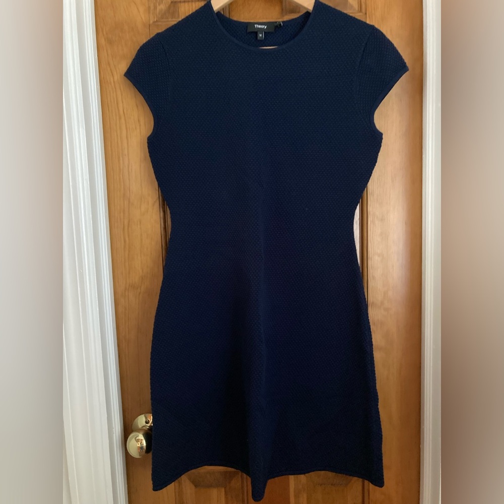 Theory Women's Navy Midi Dress
